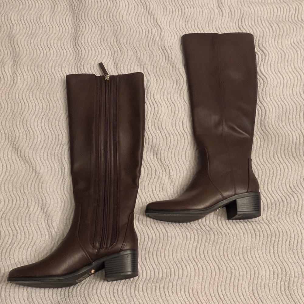 Aldo Dark Brown Heeled Boots Never Worn